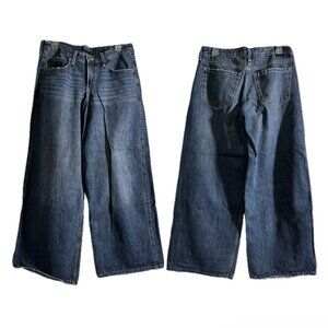 Hollister Low Rise+Wide Leg, Dark Wash Jeans, Size 6R